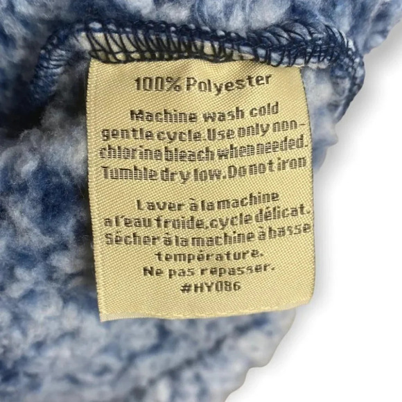 Jackson Hole Outerwear Blue and White Fuzzy Sherpa  Zip Up Sweater - Picture 10 of 10